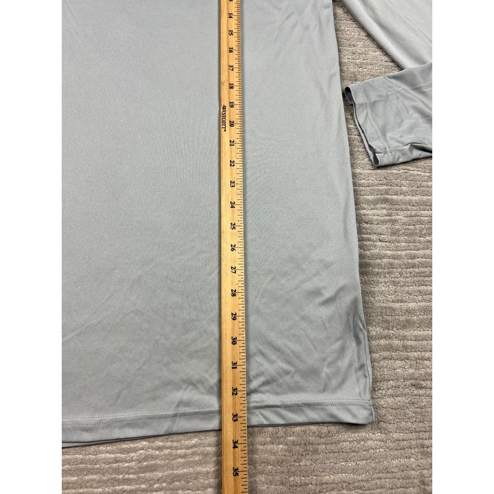 Port-Tek T-Shirt Mens 3XLT Gray Performance Long Sleeve Crew Neck Tall Fit Solid - Picture 3 of 9